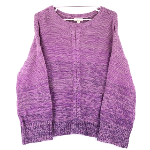 Style & Co. Sweaters - Style & Co. Women's Marl Braid Pull Over Sweater